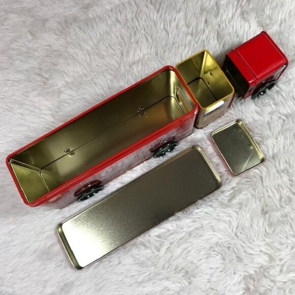 Set of 2 Vintage Coca-Cola Multi-Compartment Delivery Truck Tins Rotating Wheels - Picture 8 of 16